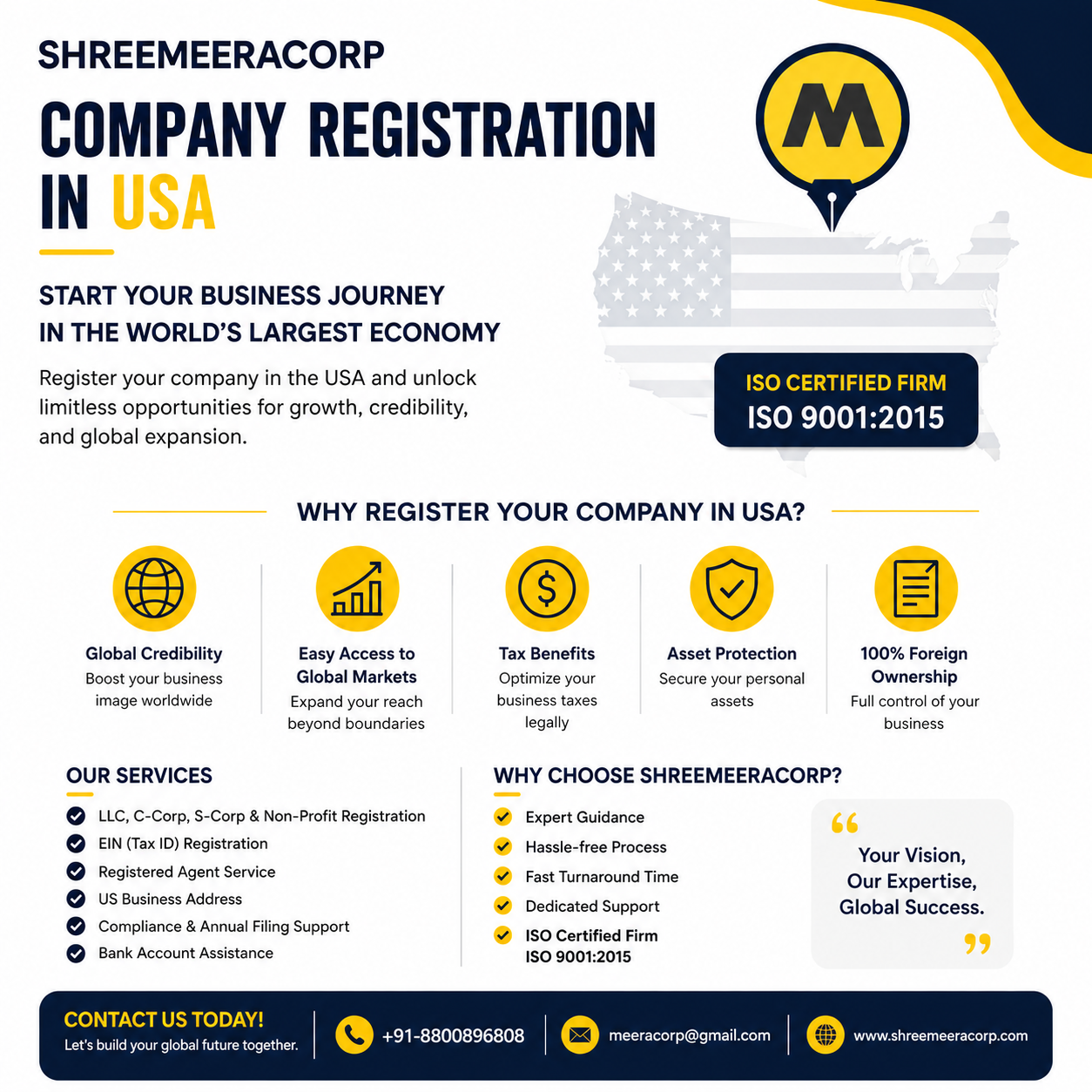 Company Registration in USA | Start Your US Business with Shree Meeracorp
