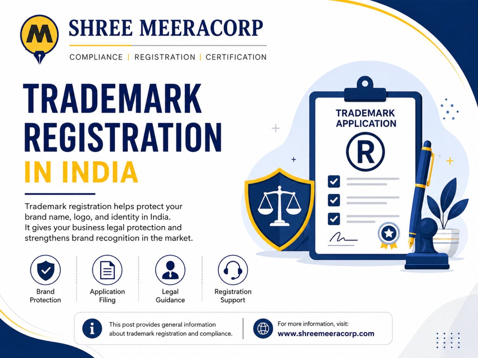 Register Trademark in India-Complete Guide to  Protecting Your Brand Identity By Shree Meeracorp
